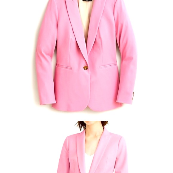 JCrew Pink women’s cotton stretch blazer - Picture 1 of 5